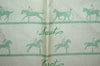 Authentic HERMES Petit Carre 40 Scarf "Saut Galop Canter Rack" Silk Green 2015I