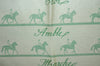 Authentic HERMES Petit Carre 40 Scarf "Saut Galop Canter Rack" Silk Green 2015I