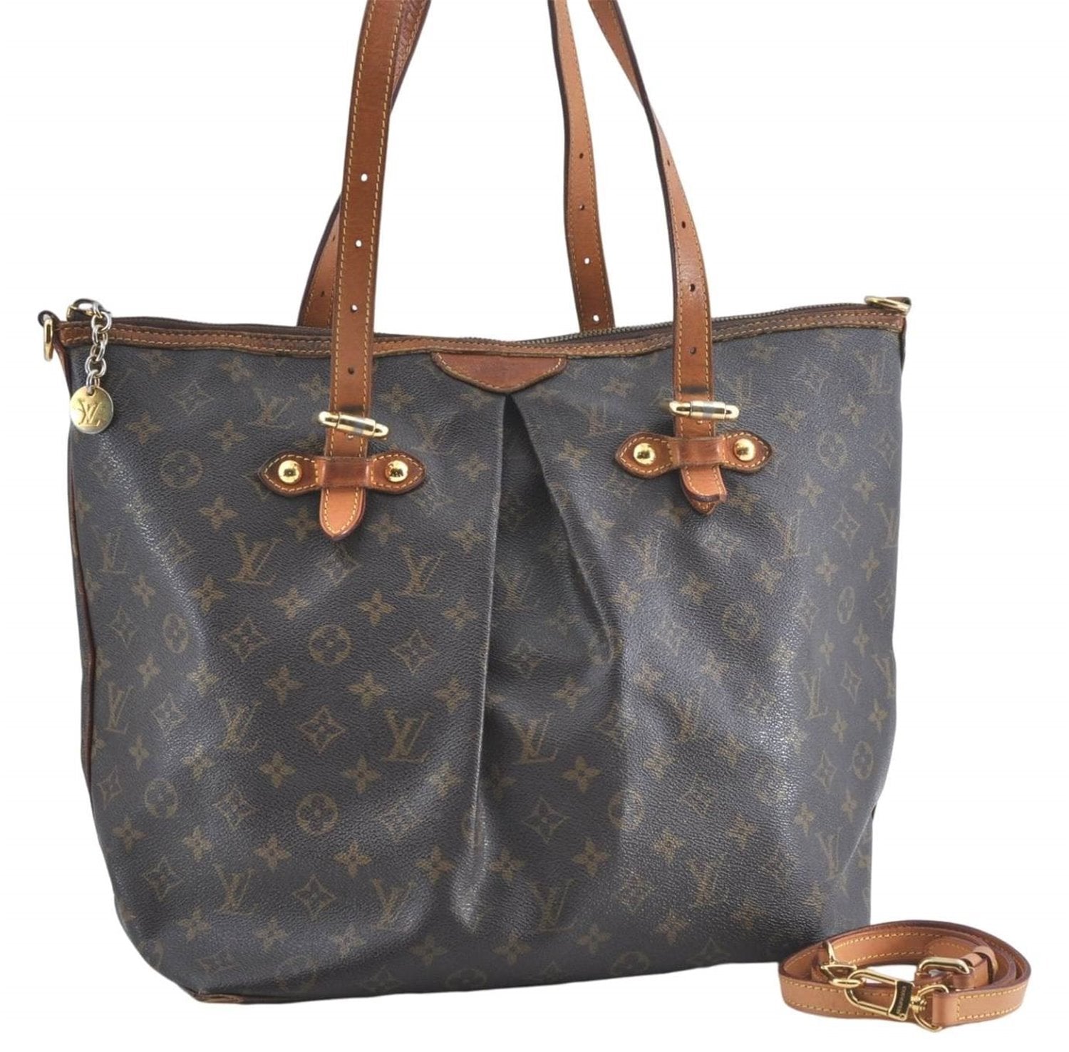 Authentic Louis Vuitton Monogram Palermo GM Shoulder Tote Bag M40146 LV 2017B