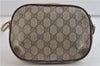 Authentic GUCCI Web Sherry Line Shoulder Cross Bag GG PVC Leather Brown 2017D