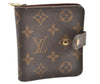 Authentic Louis Vuitton Monogram Compact Zip Bifold Wallet M61667 LV Junk 2021G