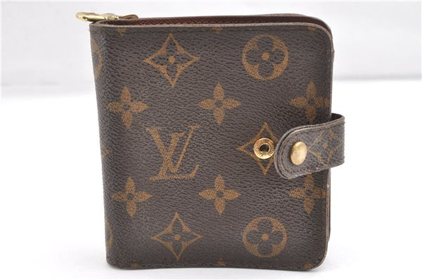 Authentic Louis Vuitton Monogram Compact Zip Bifold Wallet M61667 LV Junk 2021G