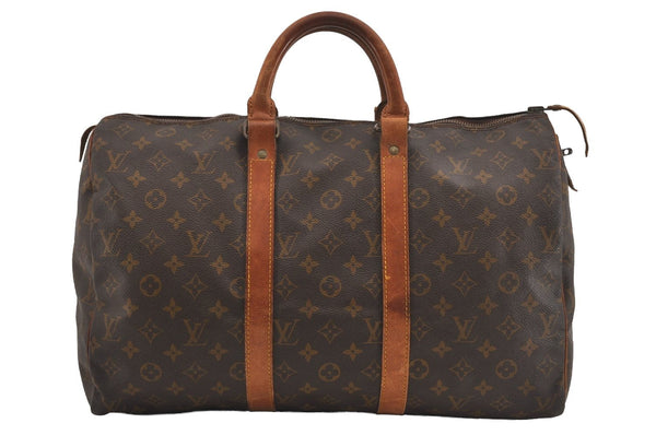 Authentic Louis Vuitton Monogram Keepall 45 Travel Boston Bag Old Model LV 2022I