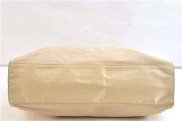 Authentic PRADA Nylon Shouldr Hand Bag White Ivory 2023D