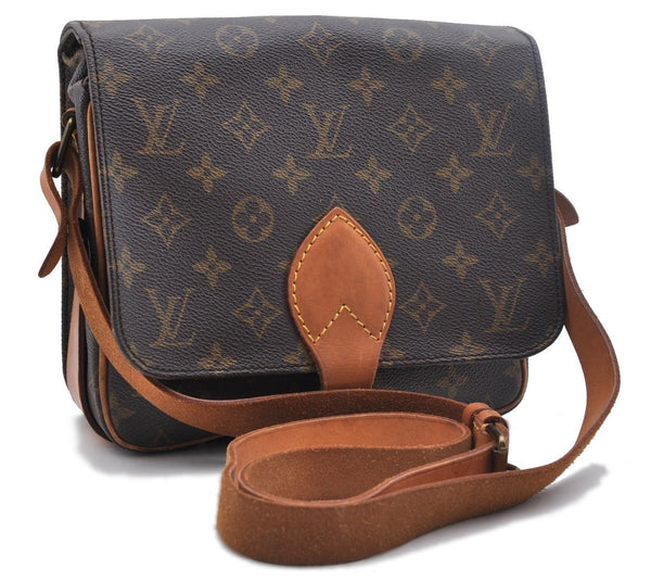 Auth Louis Vuitton Monogram Cartouchiere MM Shoulder Cross Bag M51253 LV 2024D