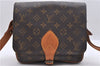 Auth Louis Vuitton Monogram Cartouchiere MM Shoulder Cross Bag M51253 LV 2024D