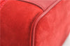 Authentic GUCCI Horsebit Vanity Hand Bag Purse Suede Leather Red 2026G