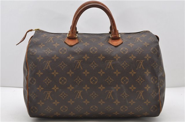 Authentic Louis Vuitton Monogram Speedy 35 Hand Bag M41524 LV 2027D