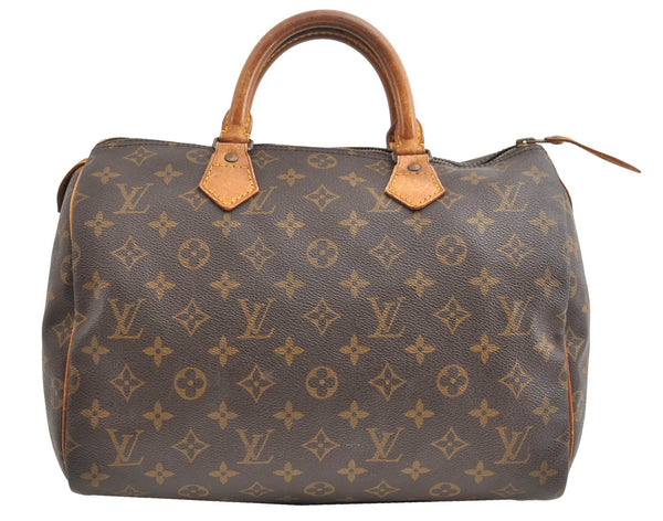 Authentic Louis Vuitton Monogram Speedy 30 Hand Boston Bag M41526 LV 2027G