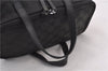 Authentic GUCCI Vanity Hand Bag GG Canvas Leather 124540 Black 2028D