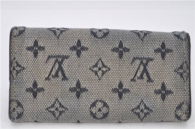 Auth Louis Vuitton Monogram Mini Multicles 4 Four Hooks Key Case Blue LV 2029G