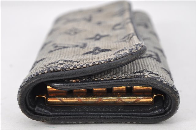Auth Louis Vuitton Monogram Mini Multicles 4 Four Hooks Key Case Blue LV 2029G
