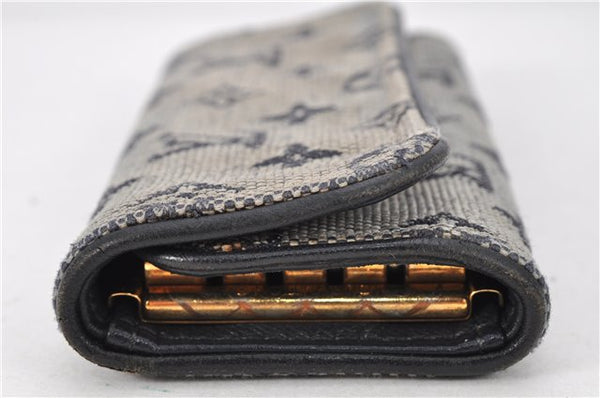 Auth Louis Vuitton Monogram Mini Multicles 4 Four Hooks Key Case Blue LV 2029G