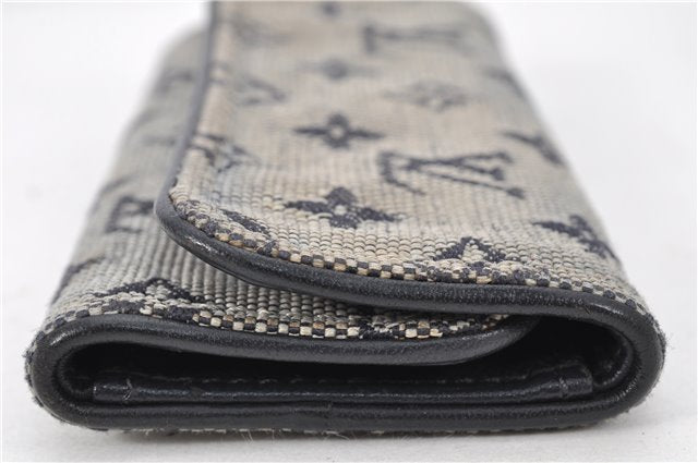 Auth Louis Vuitton Monogram Mini Multicles 4 Four Hooks Key Case Blue LV 2029G