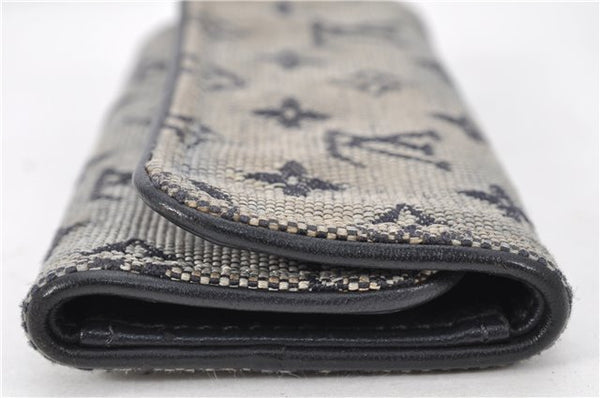 Auth Louis Vuitton Monogram Mini Multicles 4 Four Hooks Key Case Blue LV 2029G