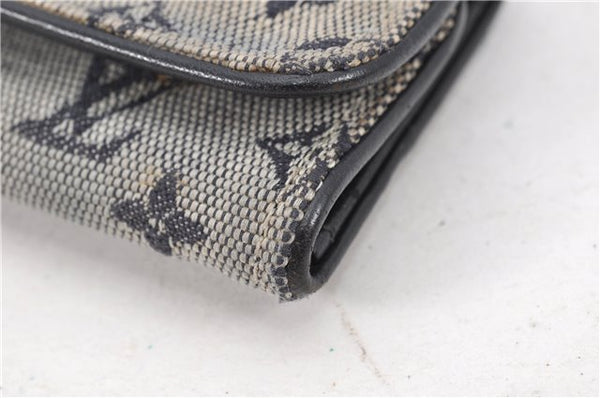 Auth Louis Vuitton Monogram Mini Multicles 4 Four Hooks Key Case Blue LV 2029G