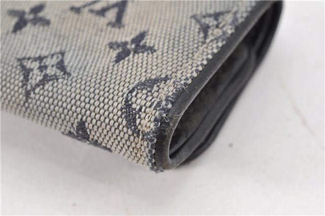 Auth Louis Vuitton Monogram Mini Multicles 4 Four Hooks Key Case Blue LV 2029G