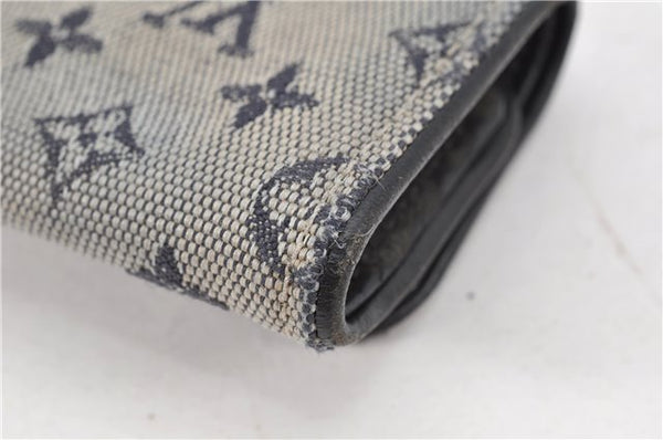 Auth Louis Vuitton Monogram Mini Multicles 4 Four Hooks Key Case Blue LV 2029G