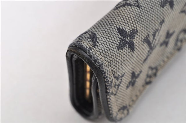 Auth Louis Vuitton Monogram Mini Multicles 4 Four Hooks Key Case Blue LV 2029G