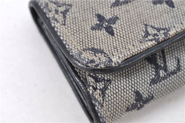 Auth Louis Vuitton Monogram Mini Multicles 4 Four Hooks Key Case Blue LV 2029G