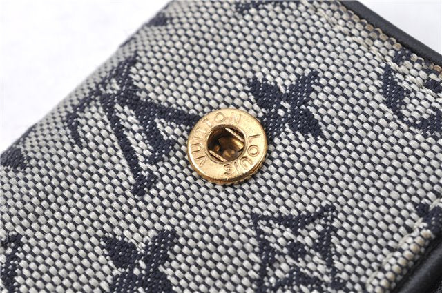 Auth Louis Vuitton Monogram Mini Multicles 4 Four Hooks Key Case Blue LV 2029G