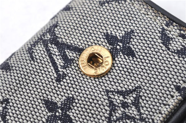 Auth Louis Vuitton Monogram Mini Multicles 4 Four Hooks Key Case Blue LV 2029G