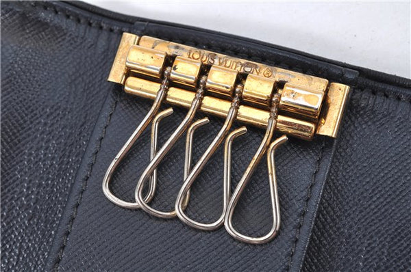 Auth Louis Vuitton Monogram Mini Multicles 4 Four Hooks Key Case Blue LV 2029G