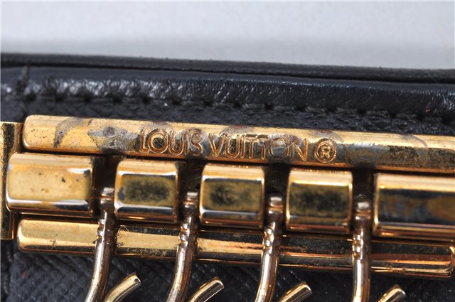 Auth Louis Vuitton Monogram Mini Multicles 4 Four Hooks Key Case Blue LV 2029G