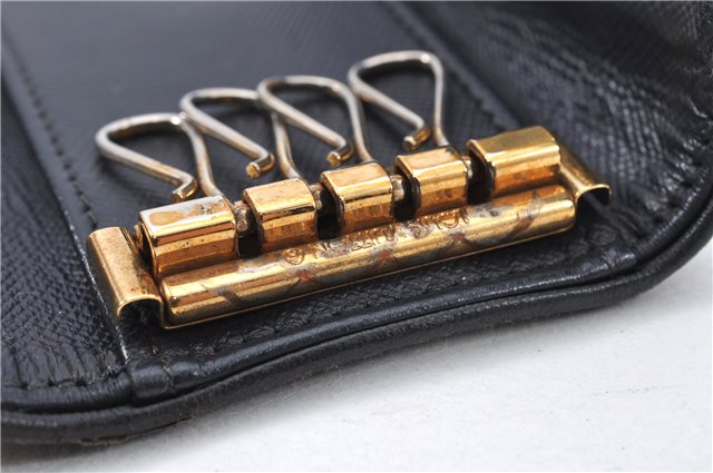 Auth Louis Vuitton Monogram Mini Multicles 4 Four Hooks Key Case Blue LV 2029G