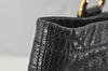 Authentic MIU MIU Vintage Leather Shoulder Hand Tote Bag Black 2029I