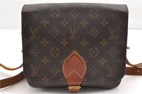Authentic Louis Vuitton Monogram Cartouchiere MM M51253 Shoulder Cross Bag 2030G