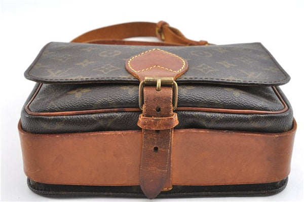 Authentic Louis Vuitton Monogram Cartouchiere MM M51253 Shoulder Cross Bag 2030G