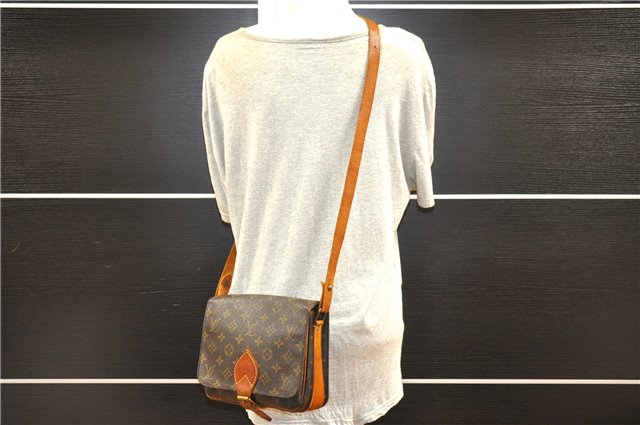 Authentic Louis Vuitton Monogram Cartouchiere MM M51253 Shoulder Cross Bag 2030G
