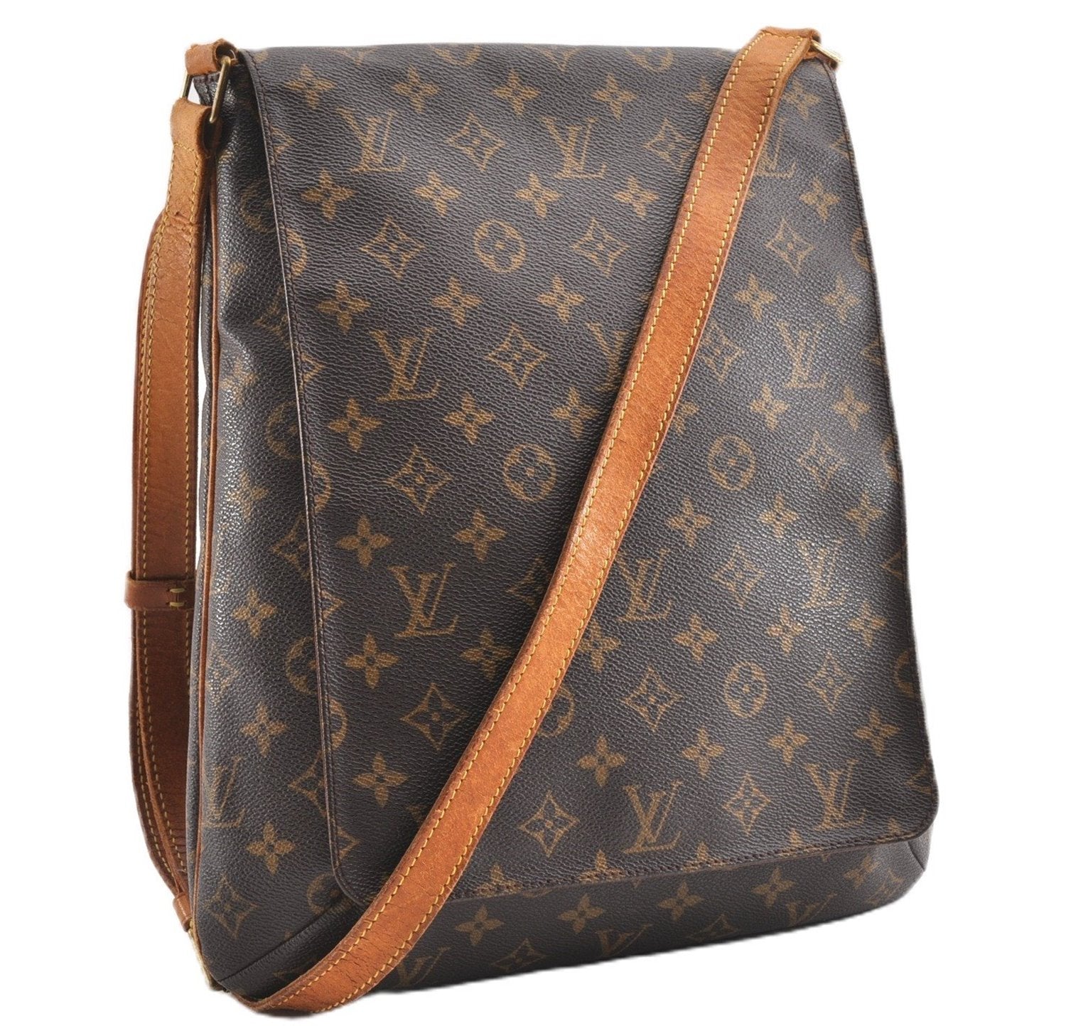 Authentic Louis Vuitton Monogram Musette Shoulder Cross Body Bag M51256 LV 2031G