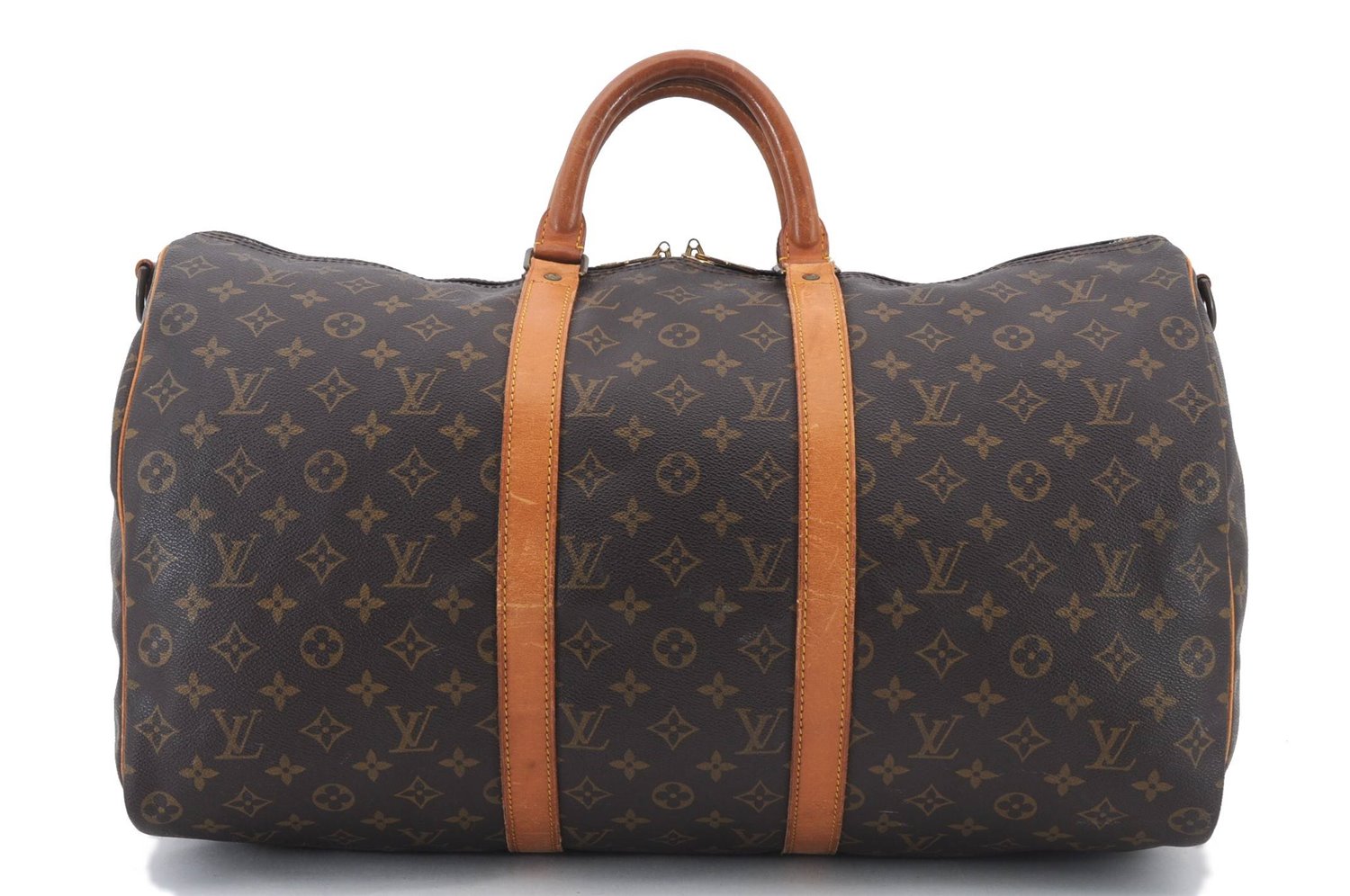 Auth Louis Vuitton Monogram Keepall Bandouliere 50 Boston Bag M41416 LV 2033D