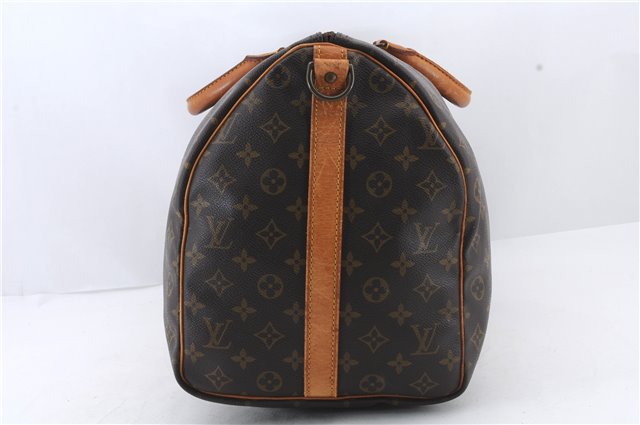 Auth Louis Vuitton Monogram Keepall Bandouliere 50 Boston Bag M41416 LV 2033D