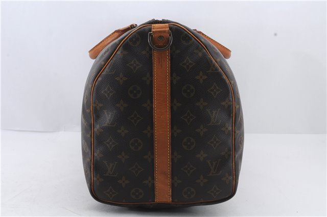 Auth Louis Vuitton Monogram Keepall Bandouliere 50 Boston Bag M41416 LV 2033D