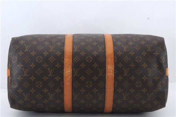 Auth Louis Vuitton Monogram Keepall Bandouliere 50 Boston Bag M41416 LV 2033D