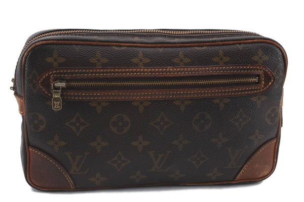 Auth LOUIS VUITTON Monogram Marly Dragonne GM Clutch Hand Bag M51825 Junk 2035C