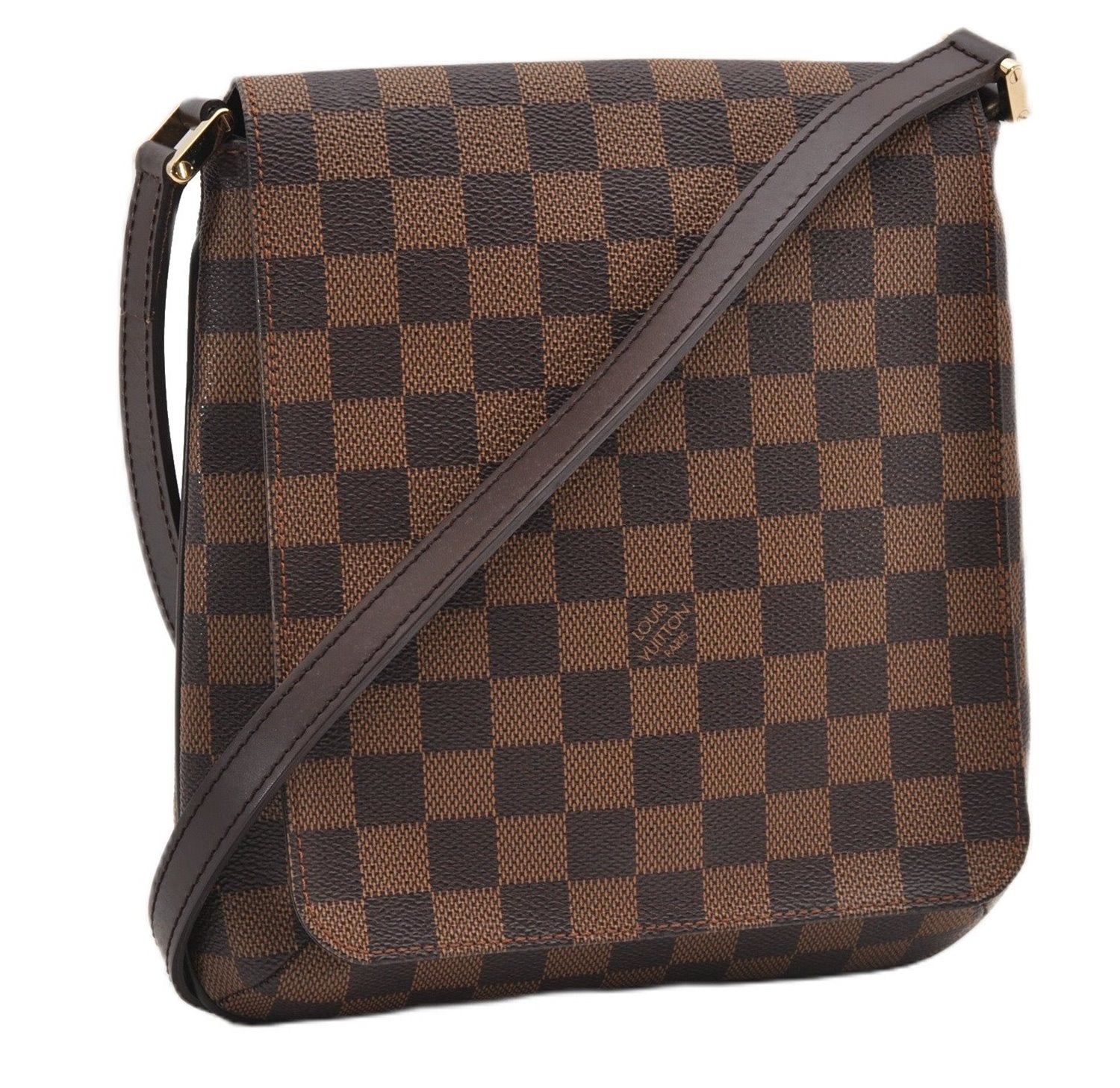 Authentic Louis Vuitton Damier Musette Salsa Long Shoulder Bag N51300 LV 2035G