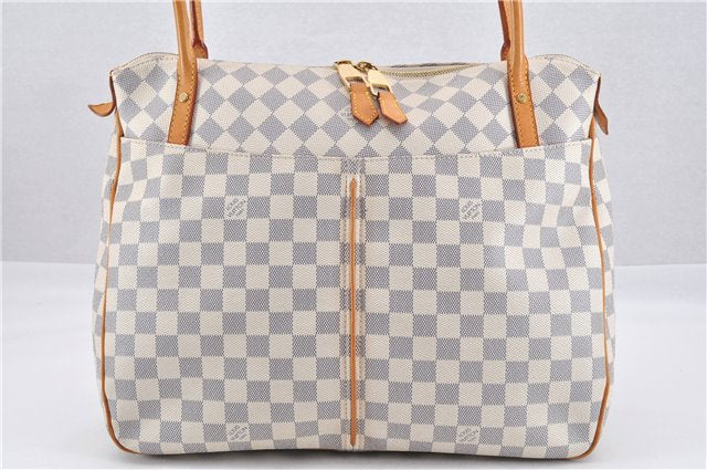 Authentic Louis Vuitton Damier Azur Figheri GM Shoulder Tote Bag N41175 LV 2036G
