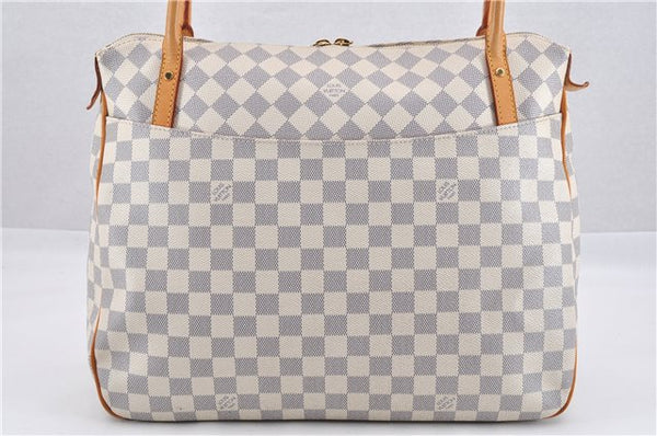Authentic Louis Vuitton Damier Azur Figheri GM Shoulder Tote Bag N41175 LV 2036G