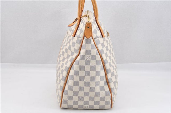 Authentic Louis Vuitton Damier Azur Figheri GM Shoulder Tote Bag N41175 LV 2036G