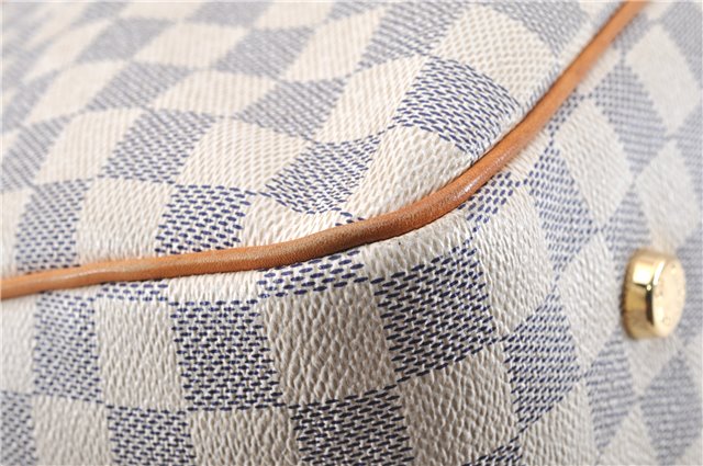 Authentic Louis Vuitton Damier Azur Figheri GM Shoulder Tote Bag N41175 LV 2036G