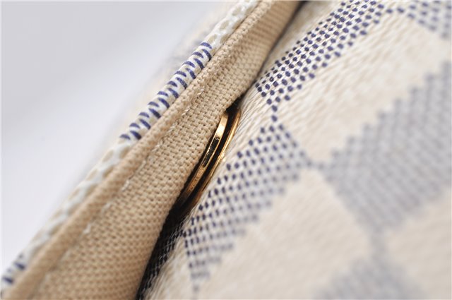 Authentic Louis Vuitton Damier Azur Figheri GM Shoulder Tote Bag N41175 LV 2036G