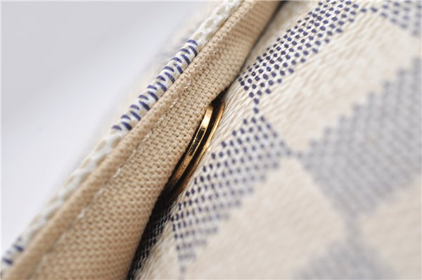 Authentic Louis Vuitton Damier Azur Figheri GM Shoulder Tote Bag N41175 LV 2036G