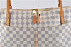 Authentic Louis Vuitton Damier Azur Figheri GM Shoulder Tote Bag N41175 LV 2036G