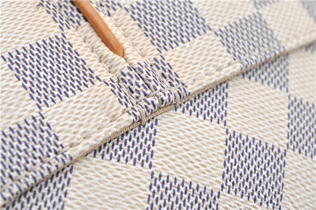 Authentic Louis Vuitton Damier Azur Figheri GM Shoulder Tote Bag N41175 LV 2036G