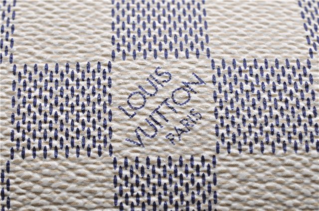 Authentic Louis Vuitton Damier Azur Figheri GM Shoulder Tote Bag N41175 LV 2036G