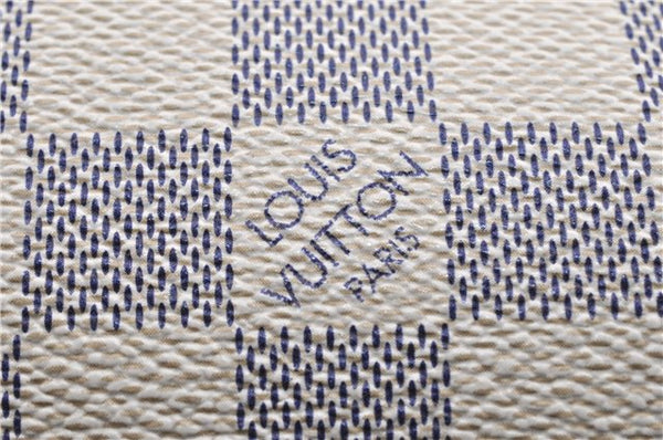 Authentic Louis Vuitton Damier Azur Figheri GM Shoulder Tote Bag N41175 LV 2036G